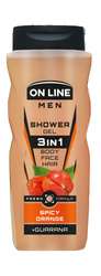 ON LINE Men żel pod prysznic 3w1 Spicy Orange 410m